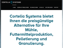 Tablet Screenshot of cortelia-systems.com